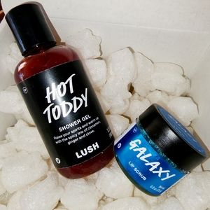 Lush Hot Toddy and Galaxy Lip Scrub